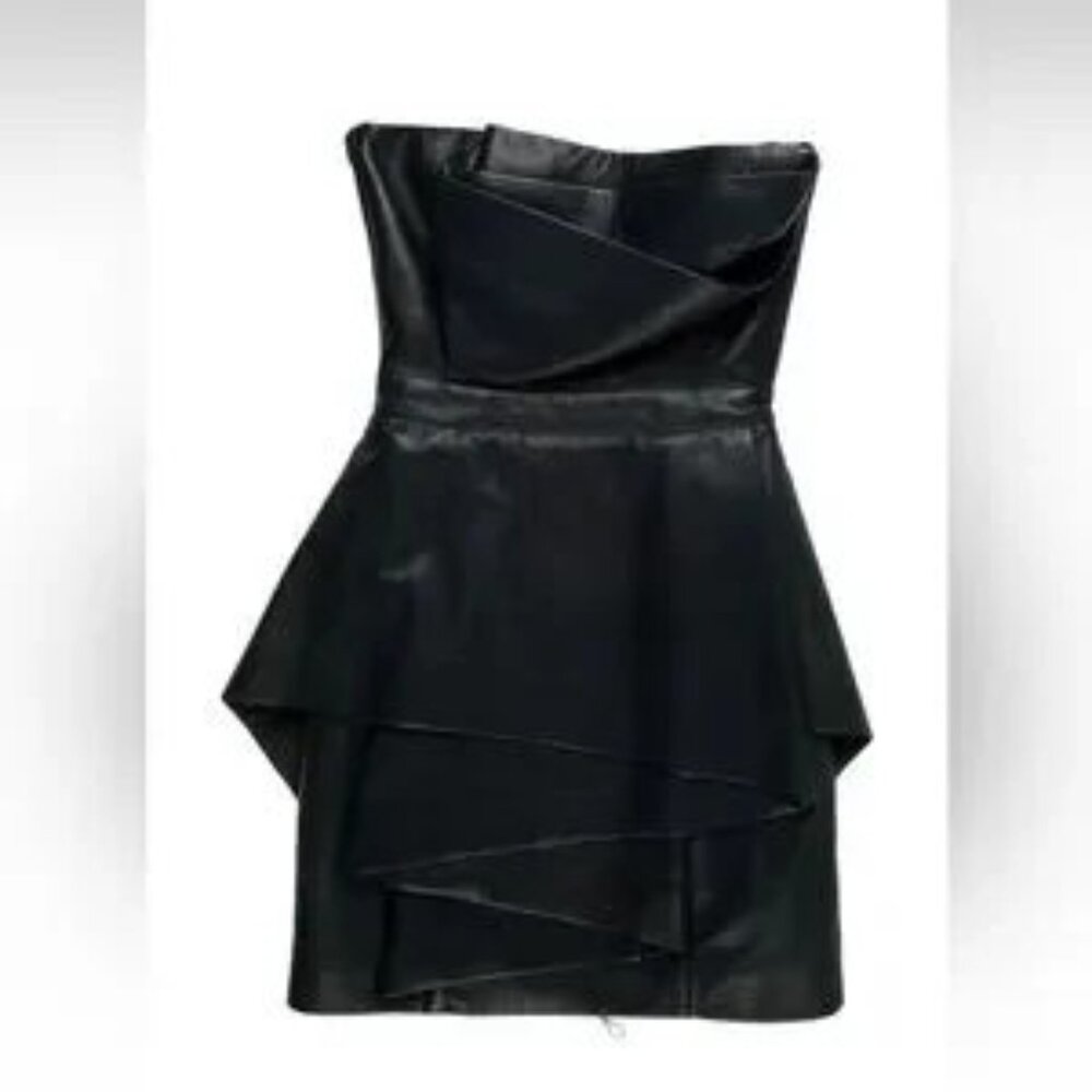BALMAIN LAMB LEATHER MINI DRESS!! - Picture 4 of 5